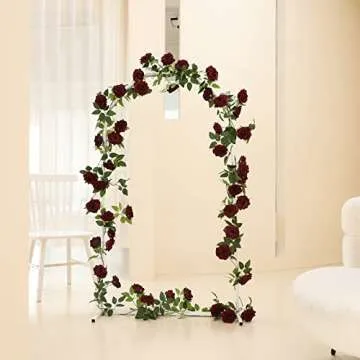 Dallisten 73'' Faux Silk Rose Flower Vines - Perfect for Decor