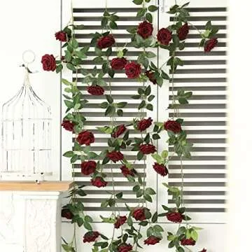 Dallisten 73'' Faux Silk Rose Flower Vines - Perfect for Decor