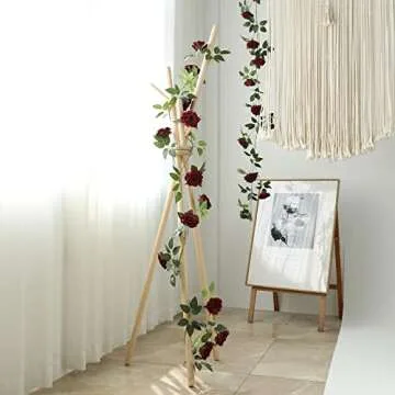 Dallisten 73'' Faux Silk Rose Flower Vines - Perfect for Decor