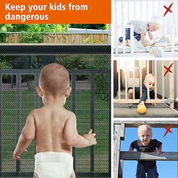 Child Safety Net - Durable Banister Guard for Baby & Pet Safety