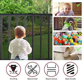 Child Safety Net for Stairway and Balcony Protection