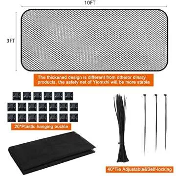 Child Safety Net for Stairway and Balcony Protection