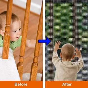 Child Safety Net for Stairway and Balcony Protection