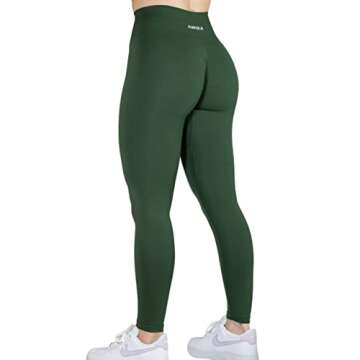 AUROLA Dream Collection Workout Leggings for Women High Waist Seamless Scrunch Athletic Running Gym ...