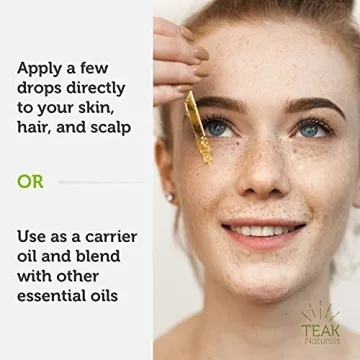 Teak Naturals Cold Pressed Organic Jojoba Oil 4 Ounces