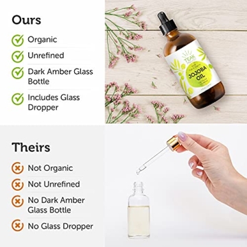 Teak Naturals Cold Pressed Organic Jojoba Oil 4 Ounces