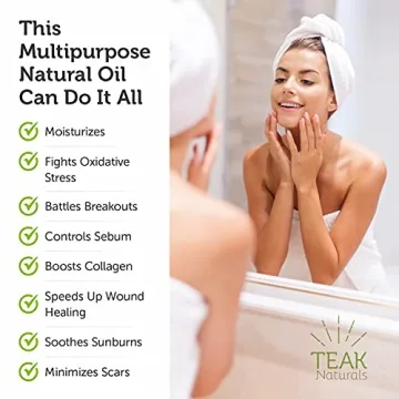 Teak Naturals Cold Pressed Organic Jojoba Oil 4 Ounces