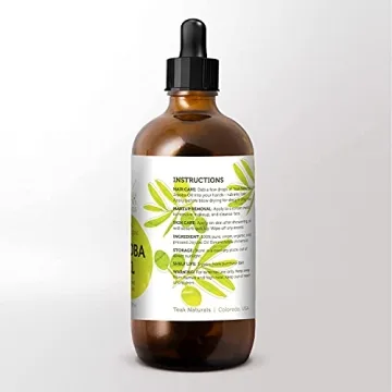 Teak Naturals Cold Pressed Organic Jojoba Oil 4 Ounces