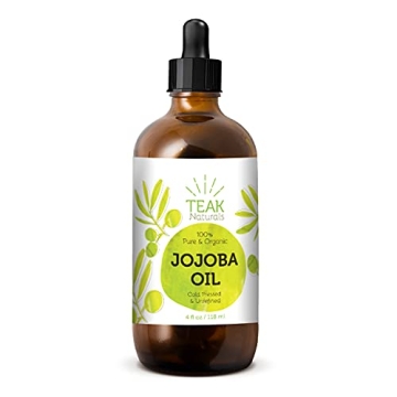 Teak Naturals Cold Pressed Organic Jojoba Oil 4 Ounces