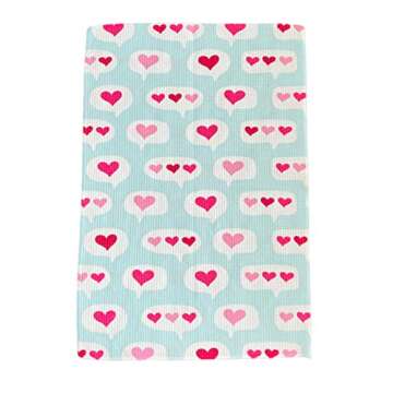 Desert Aqua 2 Pack || Not Your Ordinary Kitchen Towels || Dish Towels || Tea Towels || Waffle Weave Microfiber || Designer Prints || Highly Absorbent || Hanging Hook (Valentine)