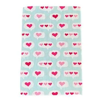 Desert Aqua 2 Pack || Not Your Ordinary Kitchen Towels || Dish Towels || Tea Towels || Waffle Weave Microfiber || Designer Prints || Highly Absorbent || Hanging Hook (Valentine)