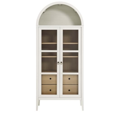 Stylish Modway Nolan Arched Storage Cabinet in White Oak