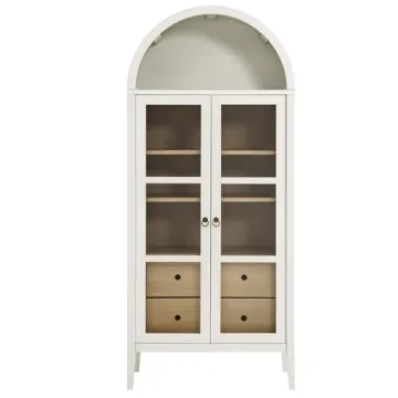 Stylish Modway Nolan Arched Storage Cabinet in White Oak