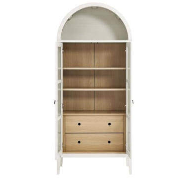 Stylish Modway Nolan Arched Storage Cabinet in White Oak