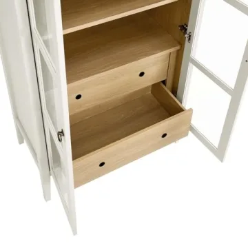 Stylish Modway Nolan Arched Storage Cabinet in White Oak