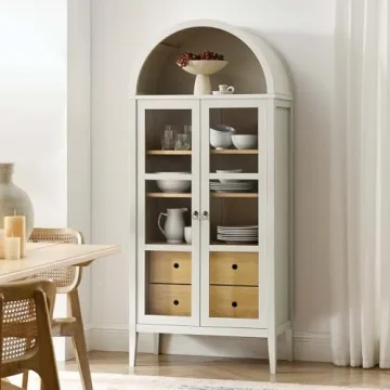 Stylish Modway Nolan Arched Storage Cabinet in White Oak