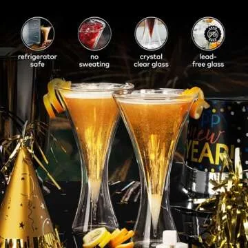 Elegant Dragon Glassware Cocktail Glasses Set - 8 oz