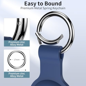 AirTag Case Keychain Holder - Secure & Stylish 4-Pack