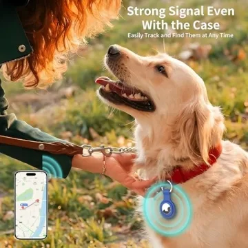 AirTag Case Keychain Holder - Secure & Stylish 4-Pack