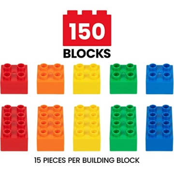PREXTEX 150-Piece Compatible Building Blocks Set