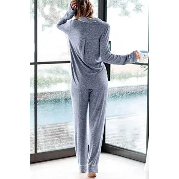 Aamikast Women's Soft Blue Pajama Set for Lounge