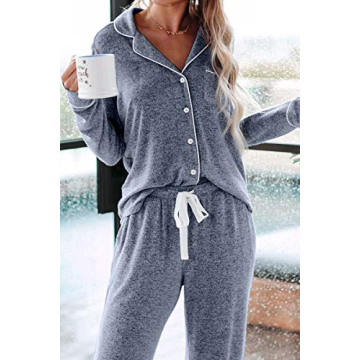 Aamikast Women's Soft Blue Pajama Set for Lounge
