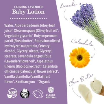 Earth Mama Calming Lavender Baby Lotion for Delicate Skin