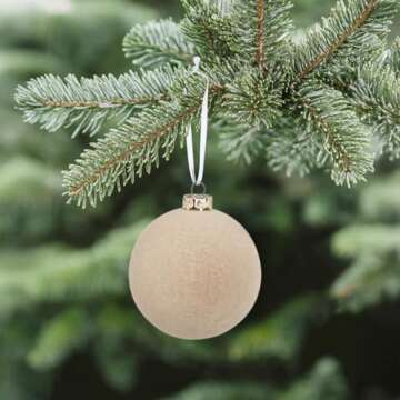 MALOKI Velvet Christmas Ornaments Set 12 Elegant Balls