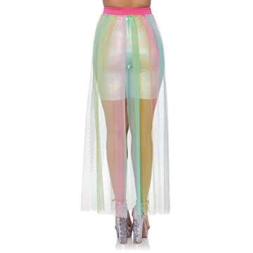 Leg Avenue Multi Slit Sheer Maxi Skirt - Ethereal Festival Wear