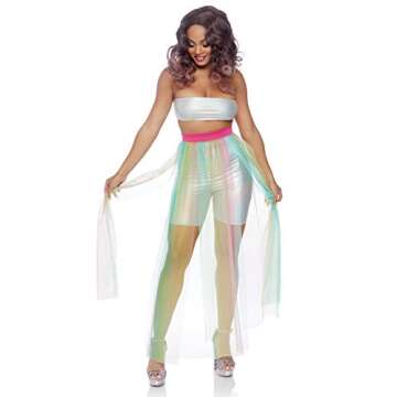 Leg Avenue Multi Slit Sheer Maxi Skirt - Ethereal Festival Wear