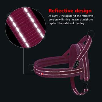 Didog Soft Flannel Padded Dog Vest Harness,Escape Proof/Quick Fit Reflective Dog Strap Harness, Easy...