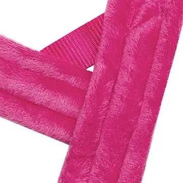 Didog Soft Flannel Padded Dog Vest Harness,Escape Proof/Quick Fit Reflective Dog Strap Harness, Easy for Training Walking (XS:Chest 15-18", Hot Pink)