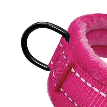 Didog Soft Flannel Padded Dog Vest Harness,Escape Proof/Quick Fit Reflective Dog Strap Harness, Easy for Training Walking (XS:Chest 15-18", Hot Pink)