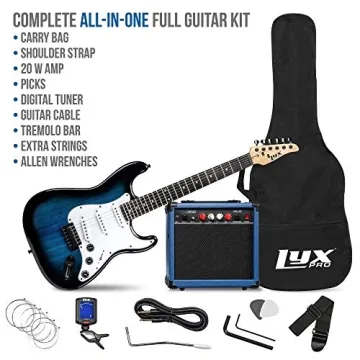 LyxPro Electric Guitar Kit with Amplifier & Accessories