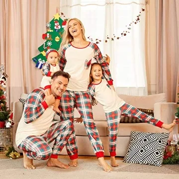 PopReal Family Christmas Pajamas Matching PJs for All