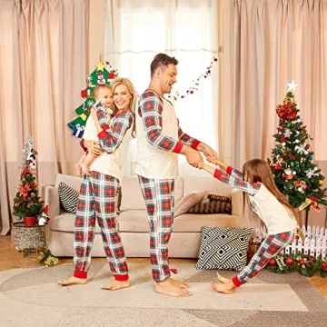 PopReal Family Christmas Pajamas Matching PJs for All