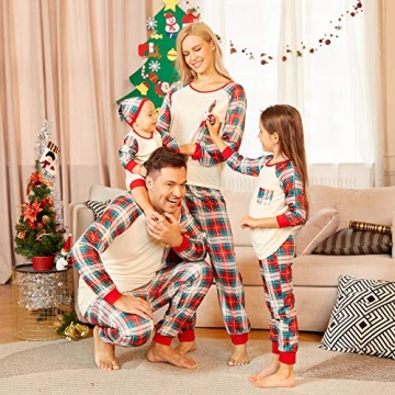 PopReal Family Christmas Pajamas Matching PJs for All