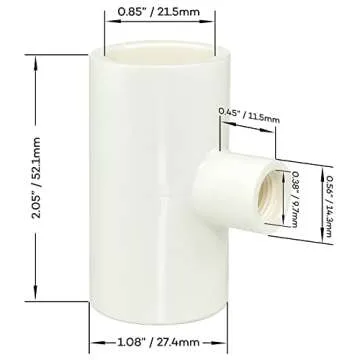 Cruzadel Chicken Waterer PVC Tee Fittings 12 Pack