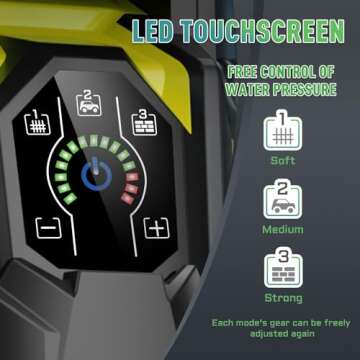 Electric Pressure Washer 4800 PSI 3.5 GPM Power Washer Touch Screen Adjustable Pressure,4 Nozzles an...