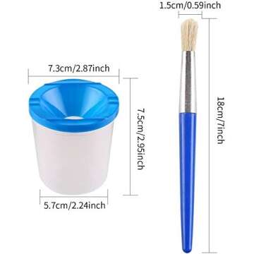 DIYASY No Spill Paint Cups for Kid's Art Classes