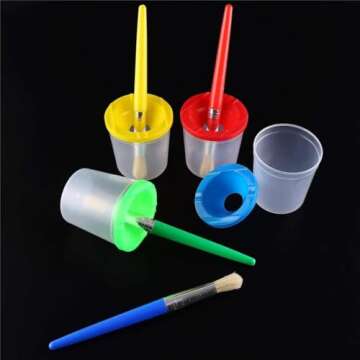 DIYASY No Spill Paint Cups for Kid's Art Classes