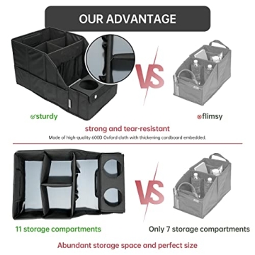 MULISOFT Backseat Car Organizer with Cup Holders and Storage