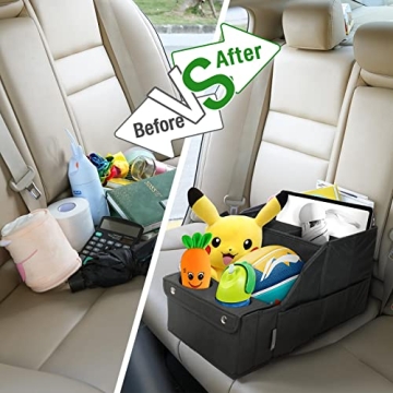 MULISOFT Backseat Car Organizer with Cup Holders and Storage
