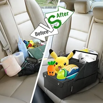 MULISOFT Backseat Car Organizer with Cup Holders and Storage