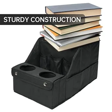 MULISOFT Backseat Car Organizer with Cup Holders and Storage