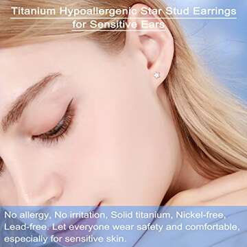 VGACETI Titanium Earrings for Sensitive Ears