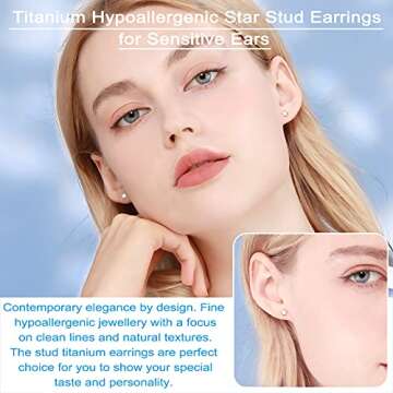 VGACETI Titanium Earrings for Sensitive Ears