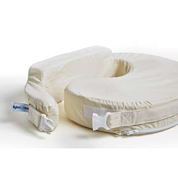 My Brest Friend Organic Cotton Deluxe Nursing Pillow Cover - Slipcovers For Baby - Adjustable Fit, E...
