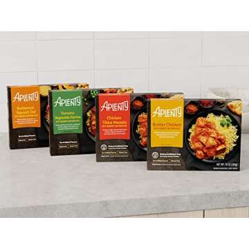 Amazon Brand, Aplenty Chicken Tikka Masala With Basmati Saffron Rice Frozen Box, 10 Oz