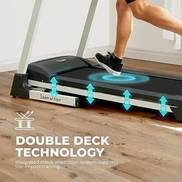 Sunny Health Treadmill with Auto Incline & Display